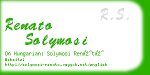 renato solymosi business card